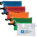 Translucent Zipper Storage Pouch Bag with Plastic Hook (Ocean Service)